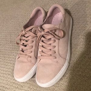 Pink suede Kenneth Cole sneakers